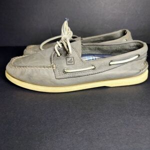 Sperry Original Gray Top Sider Boat Leather Lace Up Casual Men's Shoe Size 11M